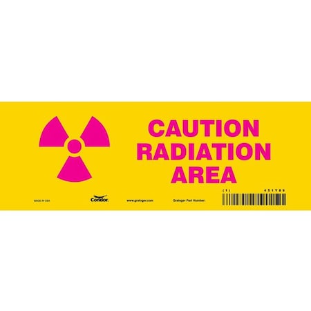 Safety Sign, 3 1/2 in H, 10 in W, Vinyl, Vertical Rectangle,451Y89