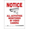 Security Sign, 7 in Height, 5 in Width, Vinyl, Vertical Rectangle, English