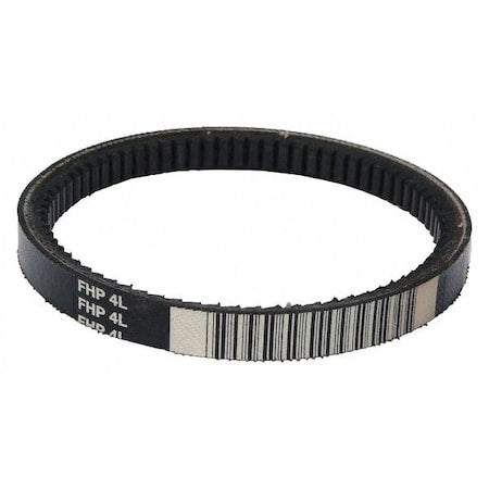 4L250 FHP V-Belt, 25 in Outside Length, 1/2 in Top Width, 5/16 in Thickness, 1 Ribs