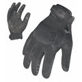 Tactical Glove, Synthetic Leather Palm, 8-1/2" Length, Hook-and-Loop Cuff, Full Finger, Black