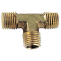 Tee Brass Tee, 1/4 in Male NPT X 1/4 in Male NPT