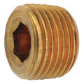 Brass Countersink Plug, MNPT, 1/8" Pipe Size