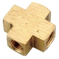 Cross Brass Cross, 1/8 in Female NPT X 1/8 in Female NPT