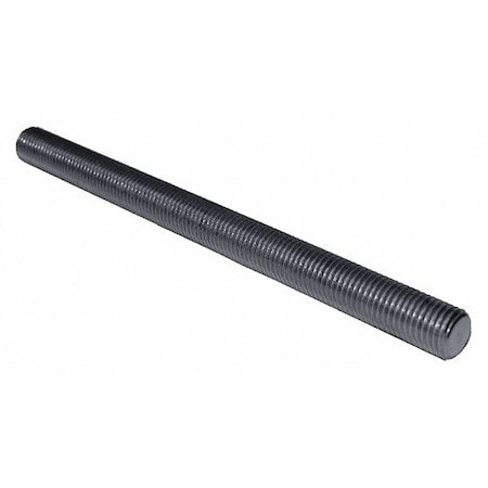 Fully Threaded Stud, 3/8"-16, 2 ft, Steel, Grade 8, Plain Finish, 5 PK