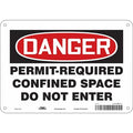 Safety Sign, 7 in Height, 10 in Width, Fiberglass, Vertical Rectangle, English, 465M83