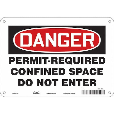 Safety Sign, 7 in Height, 10 in Width, Fiberglass, Vertical Rectangle, English, 465M83