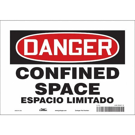 Safety Sign,7" H,10" W,Vinyl, 465N13