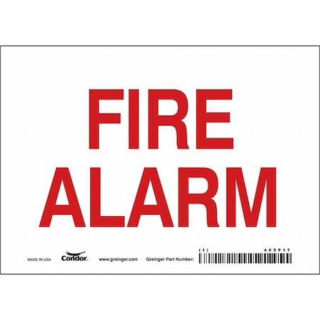 Safety Sign, 5 in Height, 7 in Width, Vinyl, Horizontal Rectangle, English