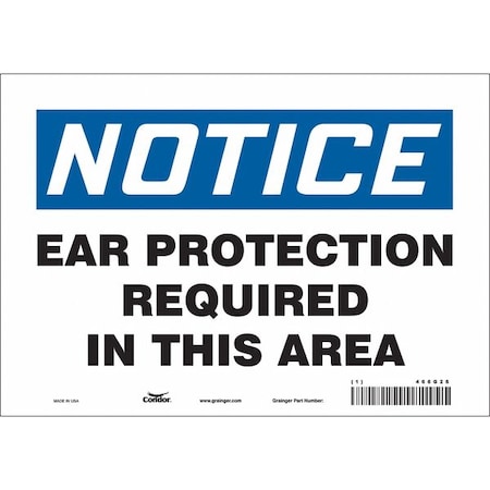 Safety Sign, 7 in Height, 10 in Width, Vinyl, Vertical Rectangle, English, 466G26