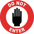 Anti-Slip Floor Sign, 17 in H, 17 in W, Vinyl, Circle, English, FS-17-317