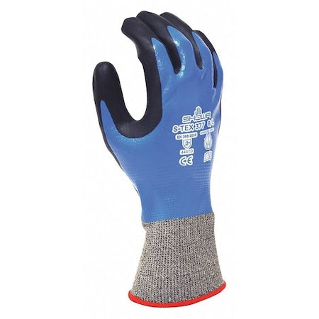 Cut Resistant Coated Gloves, Cut Level A4 ,Double Dipped ,Nitrile ,Smooth ,L 1 PR