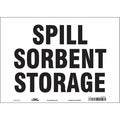 Spill Sorbent Storage, 14 in W x 10 in H, Horizontal Rectangle, Vinyl, 470N47