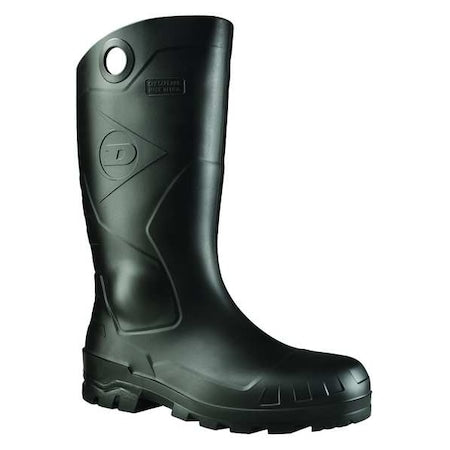 Chesapeake Steel Toe PVC Safety Boot, Waterproof, Defined Heel, Oil-Resistant Sole, Black, Size 9