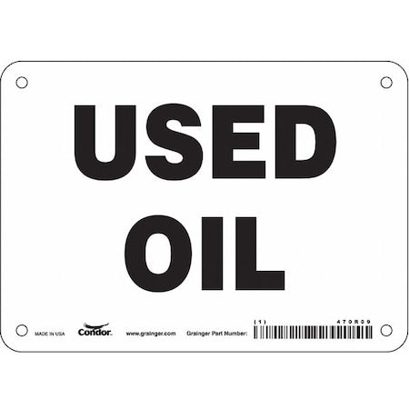 Safety Sign, 5 in Height, 7 in Width, Vinyl, Horizontal Rectangle, English, 470R09