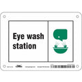 Eye Wash Station, 7 in W x 5 in H, Horizontal Rectangle, Aluminum, 470Y94