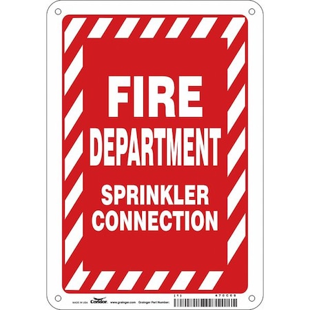 Safety Sign, 10 in Height, 7 in Width, Polyethylene, Horizontal Rectangle, English