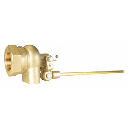 Float Valve,Brass,2",Pipe Mount,Angle