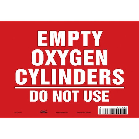 Safety Sign, 7 in Height, 10 in Width, Vinyl, Vertical Rectangle, English, 471M89