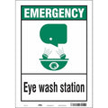 Emergency, Eye Wash Station, 10 in W x 14 in H, Vertical Rectangle, Vinyl, 471C11