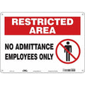 Safety Sign, 10 in Height, 14 in Width, Aluminum, Horizontal Rectangle, English, 472G35
