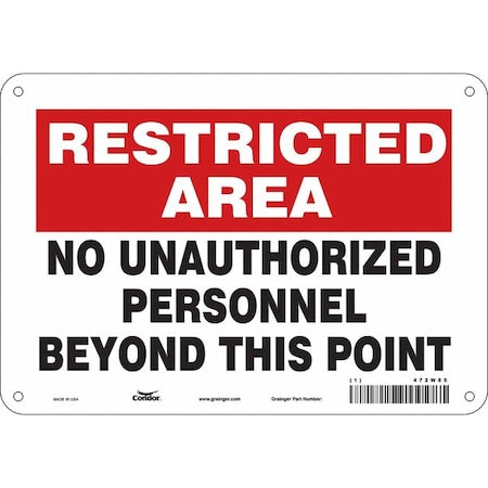Safety Sign, 7 in Height, 10 in Width, Aluminum, Vertical Rectangle, English, 472W85