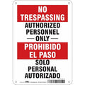 Safety Sign, 10 in H, 7 in W, Polyethylene, Horizontal Rectangle, English, Spanish, 472W10