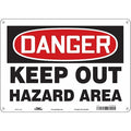 Safety Sign, 10 in Height, 14 in Width, Polyethylene, Horizontal Rectangle, English, 473D39