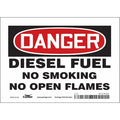 No Smoking Sign, 5 in H, 7 in W, Vinyl, Horizontal Rectangle, English, 473T26
