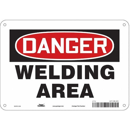 Safety Sign, 7 in Height, 10 in Width, Aluminum, Vertical Rectangle, English, 473X45