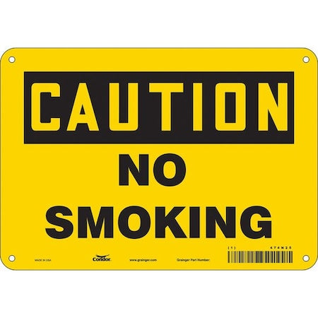 Safety Sign, 7" H, 10" W, Polyethylene, Vertical Rectangle, English, 474N25