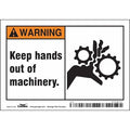 Safety Sign, 3 1/2 in Height, 5 in Width, Vinyl, Horizontal Rectangle, English, 475D72