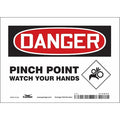 Safety Sign, 5 in Height, 7 in Width, Vinyl, Horizontal Rectangle, English, 475D09