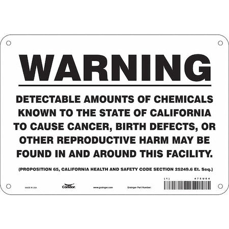 Safety Sign, 7 in Height, 10 in Width, Rectangle