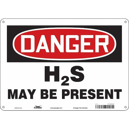 Chemical Sign, 10 in H, 14 in W, Horizontal Rectangle, English, 475Z38