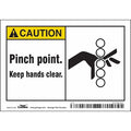 Safety Sign, 3 1/2 in Height, 5 in Width, Vinyl, Horizontal Rectangle, English, 475A95