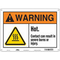 Danger Sign, 10 in H, 14 in W, Polyethylene, Horizontal Rectangle, English, 475A16