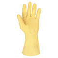 5110 Chemical Resistant Gloves, Natural Rubber Latex, 12 in L, 18 mil, Amber, M, 1 PR