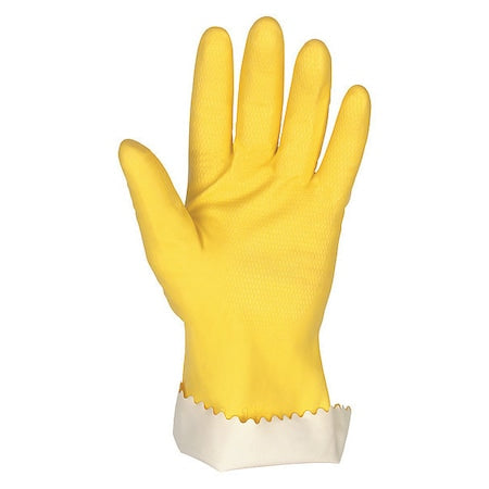 5250 Chemical Resistant Gloves, Natural Rubber Latex, 12 in L, 15 mil, Yellow, XL, 1 PR