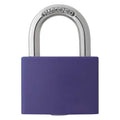 Lockout Padlock, Keyed Alike, Aluminum, Purple, 1 in Shackle Height, 1 5/16 in Body Width