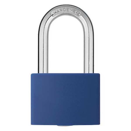Lockout Padlock, Keyed Different, Aluminum, Blue, 1 7/16 in Shackle Height, 1 5/16 in Body Width