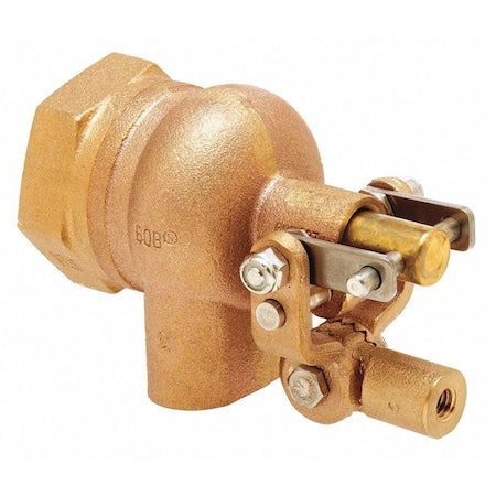 Float Valve,1-1/2 in.,Pipe,Brass,FNPT
