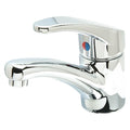 Manual Low Arc Bathroom Faucet, Single Hole Mount, Chrome