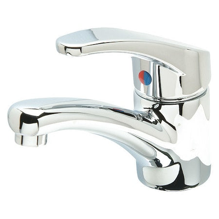 Manual Low Arc Bathroom Faucet, Single Hole Mount, Chrome