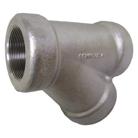 45 Degree Lateral Wye, 1-1/2 in NPT, 316 Stainless Steel, Class 3000