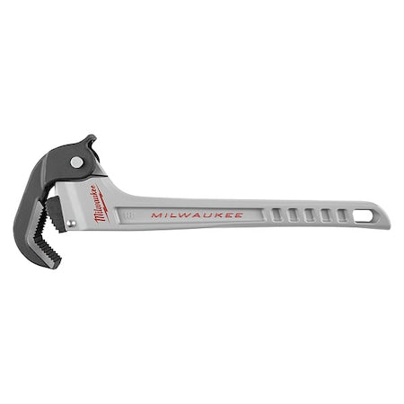 17 1/20 in L 2 1/2 in Cap. Aluminum Pipe Wrench