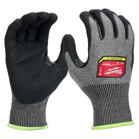 Cut Protection Dipped Gloves, Cut Level A9 ,Dipped ,Nitrile ,Rough ,X-Large 1 PR
