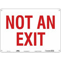 Exit Sign, Fiberglass, 14" W, 10" H, Not An Exit, White