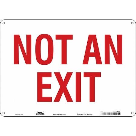 Exit Sign, Fiberglass, 14" W, 10" H, Not An Exit, White