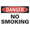 No Smoking Sign, 7" H, 10" W, Non-PVC Polymer, Vertical Rectangle, English, U1-1025-ED_10x7