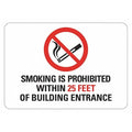 No Smoking Sign, 7" H, 10" W,  Vertical Rectangle, English, LCU1-0036-NA_10x7